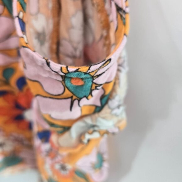 Marc New York Orange Boho V-Neck Linen/Viscose Sleeveless Blouse Size Large - Picture 7 of 11